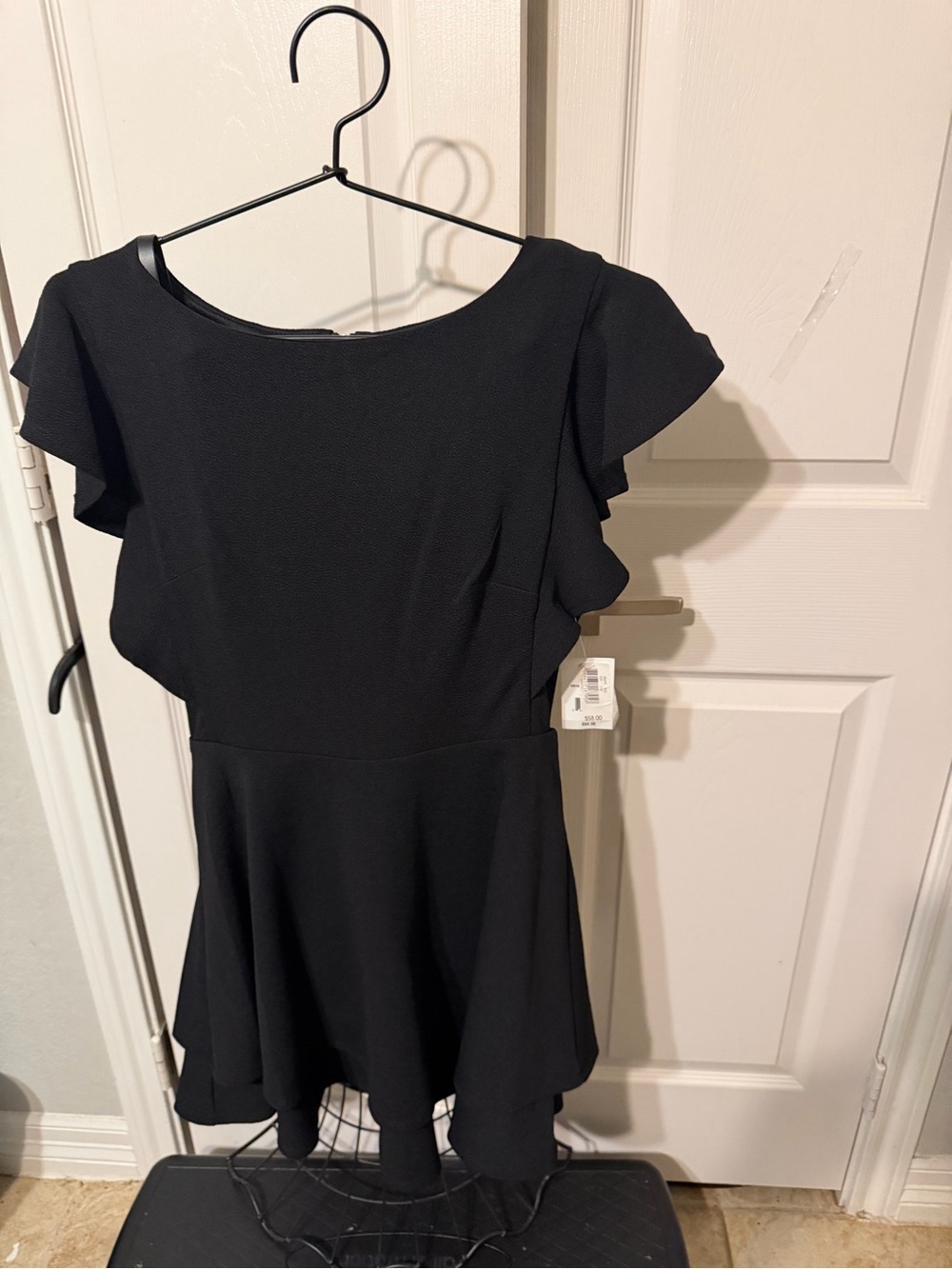 Women’s Black Flutter Sleeve dress